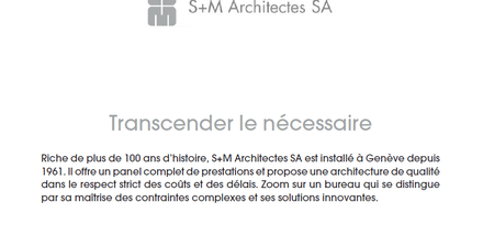 Article Présentation S+M Architectes SA